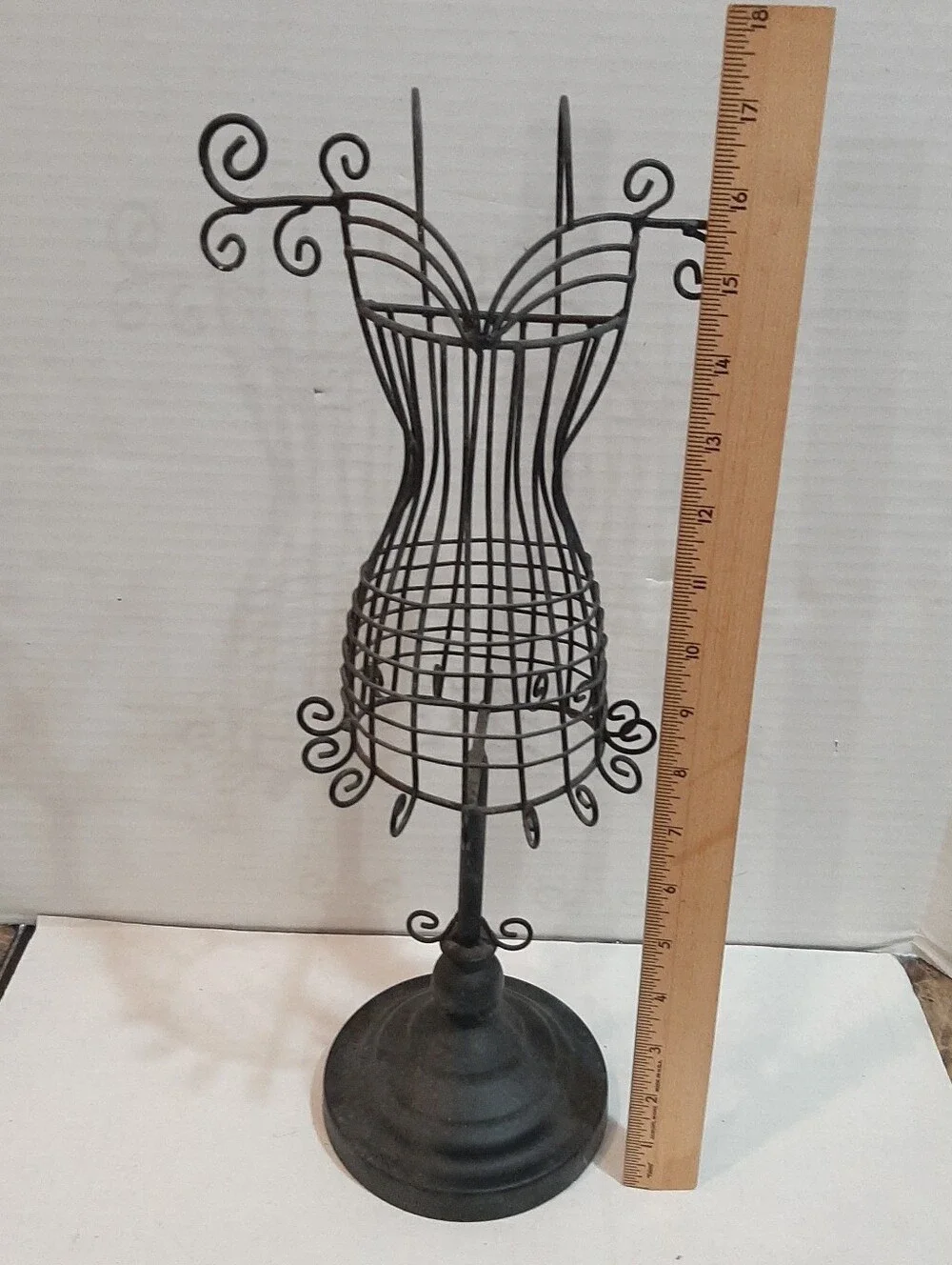 🐠Metal Wire Dress Form vintage style Jewelry display Stand 17